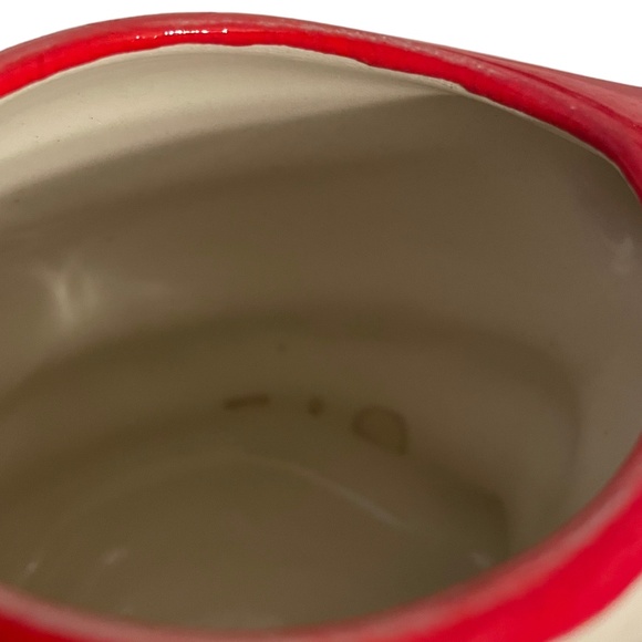 Vintage Handmade Ceramic Santa Head Figural Christmas Cocoa Coffee Mugs Set of 2 - Picture 7 of 8